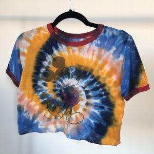 Mickey Mouse Tie Dye Crop Top